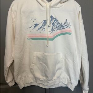 Levi's Ivory Cream color Mountain Graphic Hoodie